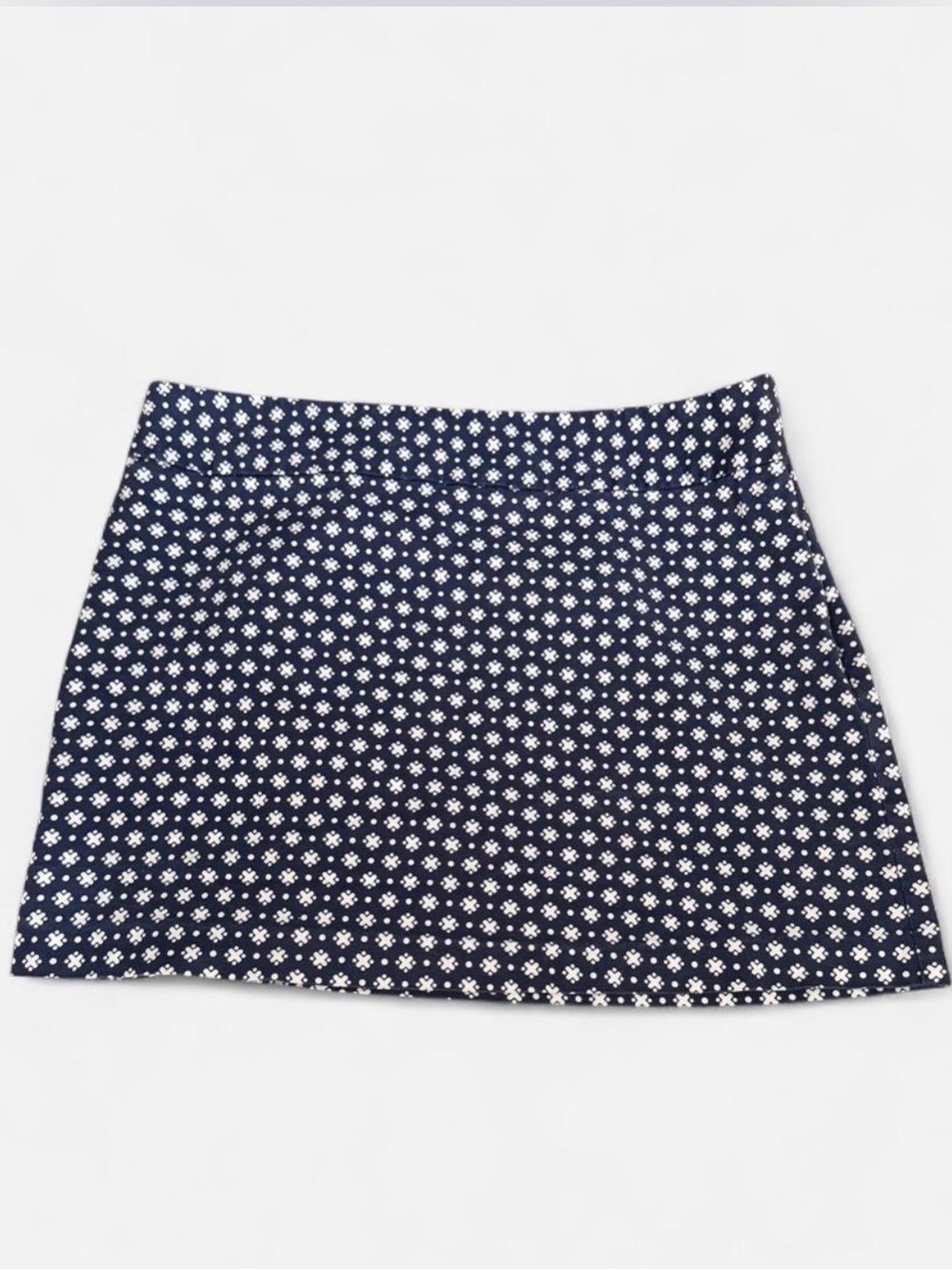 Navy Patterned A-Line Women's Skirt